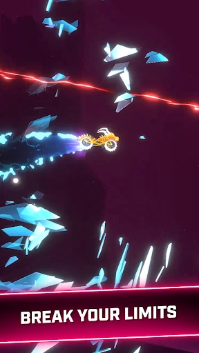 Gameplay screenshot 1 from Rider Worlds - Neon Bike Races - Arcade game