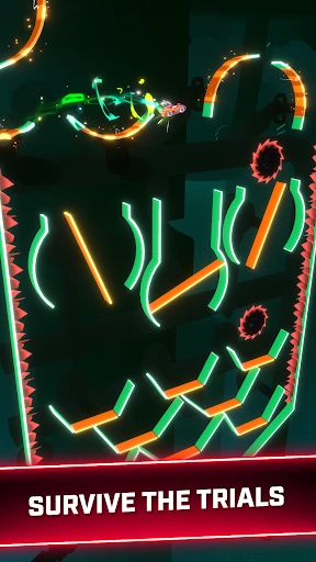 Gameplay screenshot 2 from Rider Worlds - Neon Bike Races - Arcade game